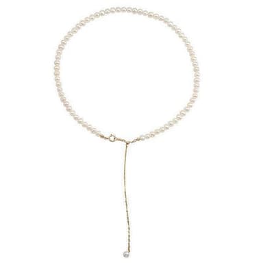 【米蘭精品】現貨+預購 珍珠項鍊鎖骨鍊天然珍珠串珠鍍14K金母親節情人節生日聖誕節交換禮物女飾品74ao38