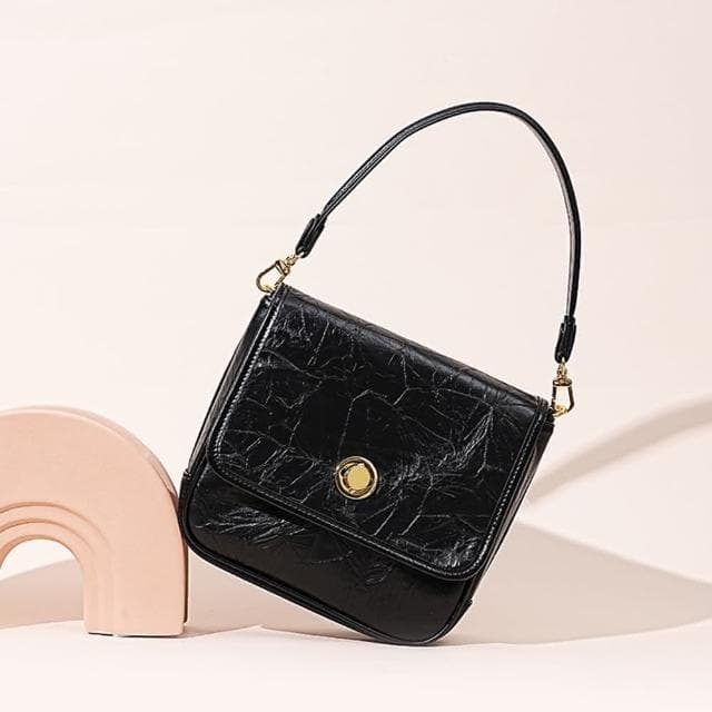 【米蘭精品】情人節禮物 現貨+預購 真牛皮側背包真皮革單肩背包托特包手提包隨身女包包-手提復古抓皺牛皮2色74hp67