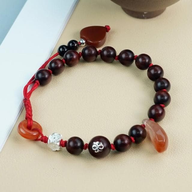 【米蘭精品】情人節禮物 現貨+預購 編織手鍊道家手繩手珠平安擋煞防小人轉運淨化招財開運-小葉紫檀8mm龍鳳男女飾品74if81