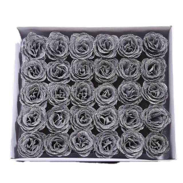 金蔥仿真玫瑰花-10入花束材料 玫瑰花 生日禮物 情人節 擺飾 佈置 花束 裝飾花 人造玫瑰花