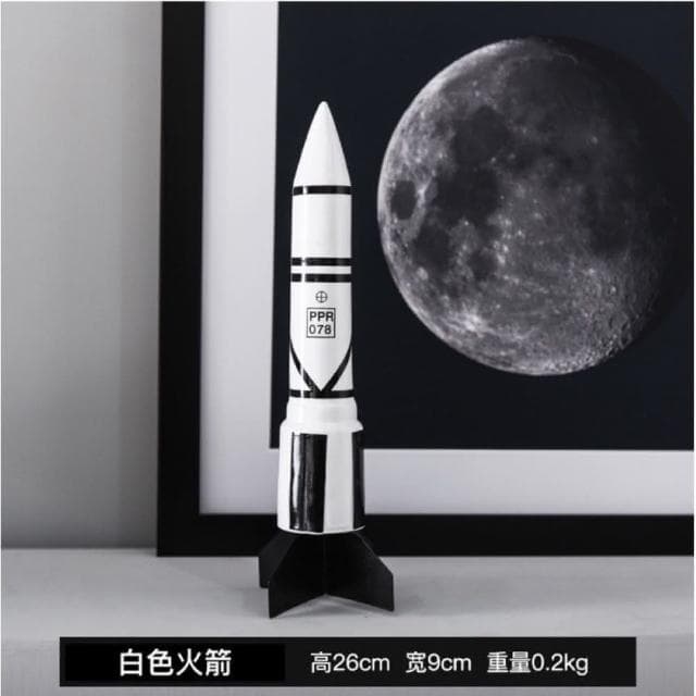 GIFTME5 網紅太空人擺件-白色火箭款網紅太空人擺件 桌面擺件 手機架 裝飾品 交換禮物 生日禮物