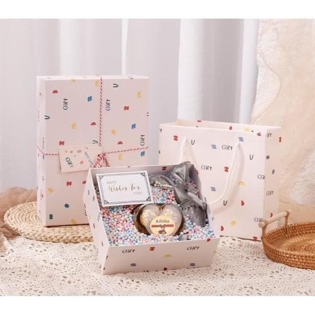 GIFTME5 精美禮物盒-中款空盒款多款尺寸 可愛禮盒 生日 禮盒 禮物盒 情人節 聖誕節 紀念日 畢業 送禮 包裝盒