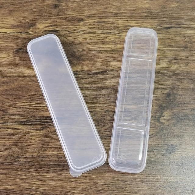 透白環保餐具盒筷盒收納盒可放23cm筷子