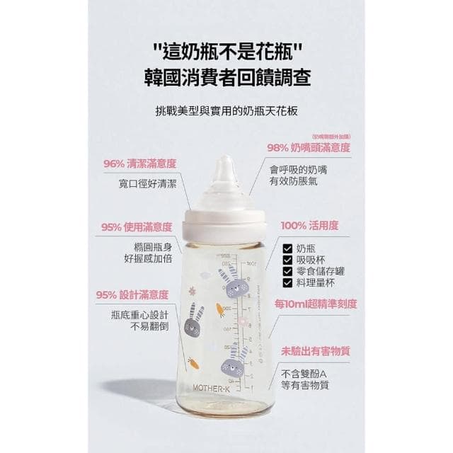 【MOTHER-K】精粹極簡PPSU奶瓶兔子限定版 280ml澄石藥局✚實體店面