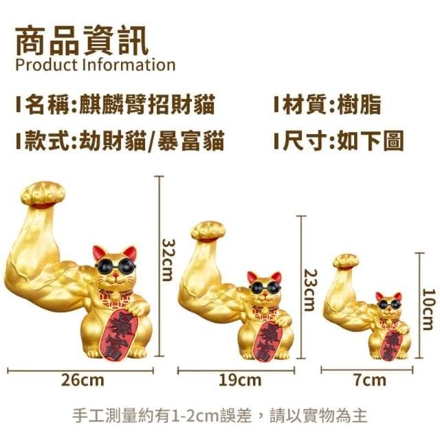台灣現貨 招財貓 招財小物 禮物交換禮物 招財進寶 巨手招財貓 開幕送禮 開店賀禮 開店禮物 肌肉招財貓 HW26