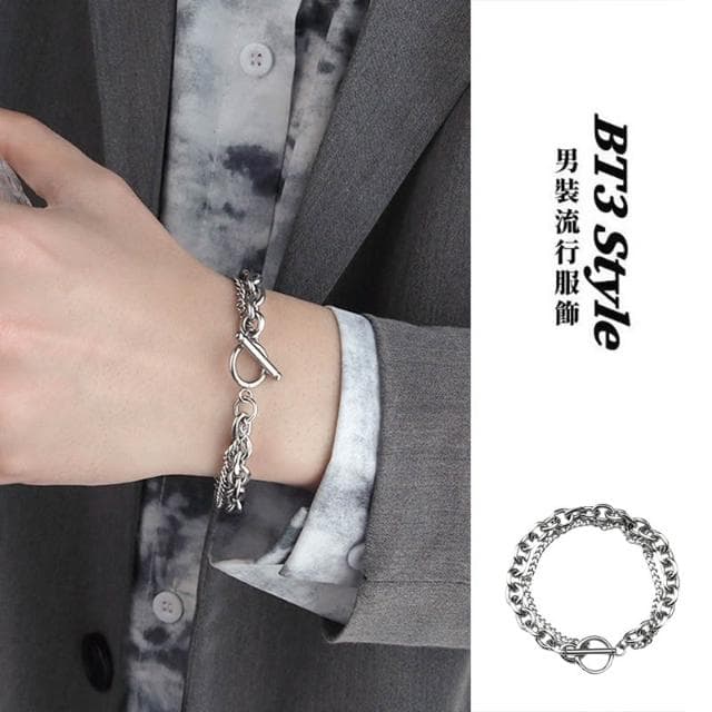 BT3 store 現貨 鈦鋼 OT型手鍊 鈦鋼手鍊 手鍊男 手鍊女 鈦鋼手鏈 雙層手鍊 穿搭單品 MW54