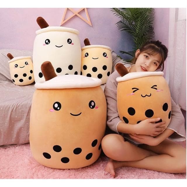 珍珠奶茶抱枕  聖誕禮物 禮品 禮物 珍奶 咖啡色 交換禮物 兒童禮物 生日禮物 珍奶抱枕 HL80