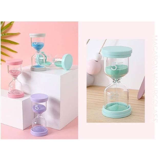馬卡龍計時沙漏  兒童刷牙計時器  交換禮物 不挑色 裝飾 計時 兒童安全沙漏 交換禮物 生日禮物 HW18