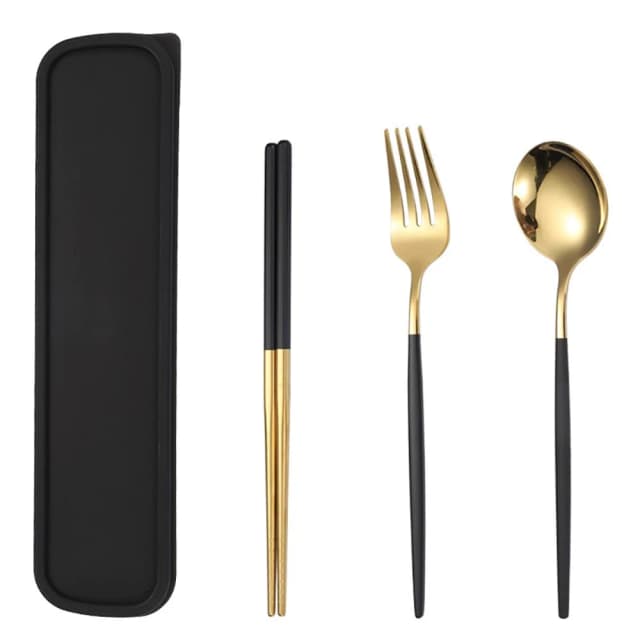 葡萄牙便攜餐具組 四件套 不鏽鋼餐具組 環保餐具組 葡萄牙餐具 不鏽鋼餐具 環保筷 筷子 湯匙 叉子 餐具