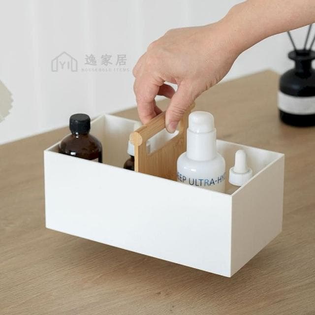 逸家居 日系桌面收納盒桌上分格盒子 玄關 化妝品 整理盒 保養品 梳妝檯 客廳 置物盒 遙控器