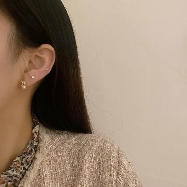 Miss Si 現貨速發 氣質溫柔珍珠耳釘套裝 s925銀針 小眾設計簡約精緻高級感網紅耳飾