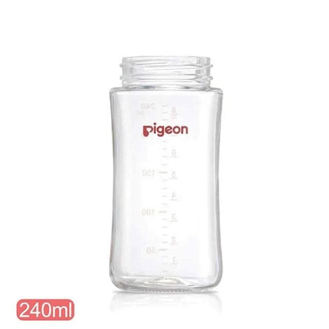 【Pigeon 貝親】第三代寬口玻璃素色空瓶240ml(玻璃空瓶)