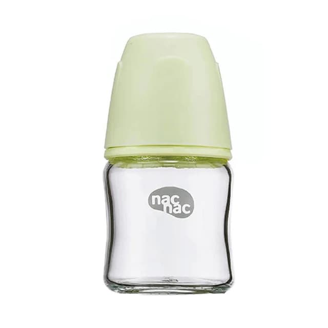 【nac nac】妍心35%晶透防脹氣玻璃寬口奶瓶120ml