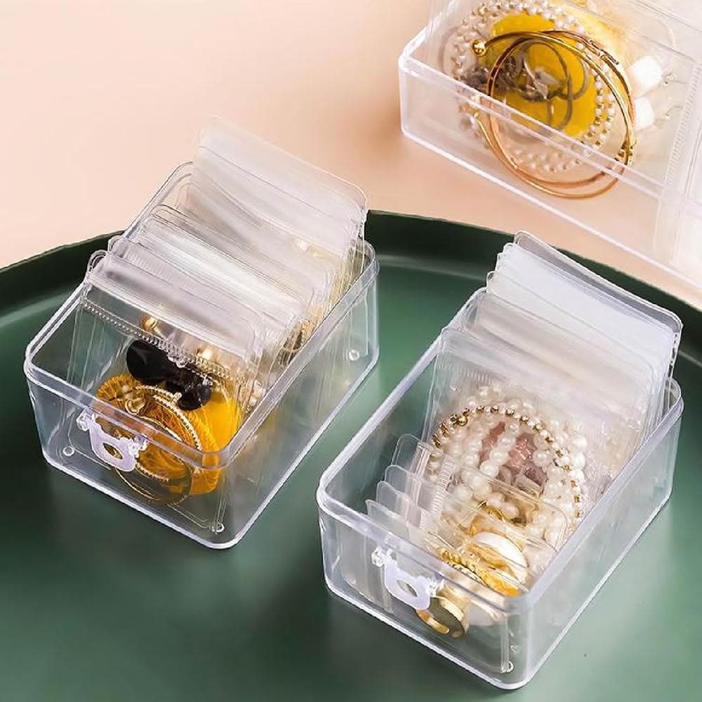 【JOEKI】飾品PVC收納袋 耳環收納袋 手鍊袋 項鍊袋 收納袋子 收納袋 PVC收納袋 密封收納袋 小袋子