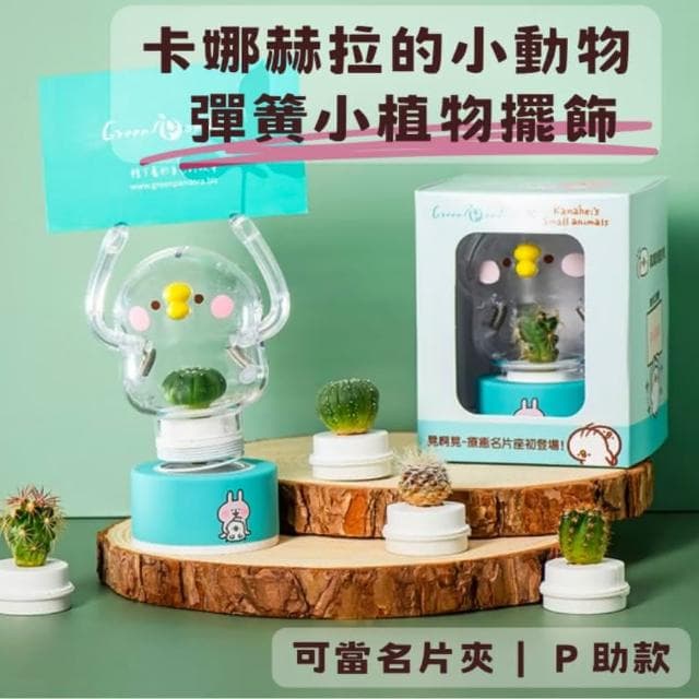 【Green Pandora】卡娜赫拉的小動物彈簧P助小植物擺飾禮物盆栽  療癒盆栽