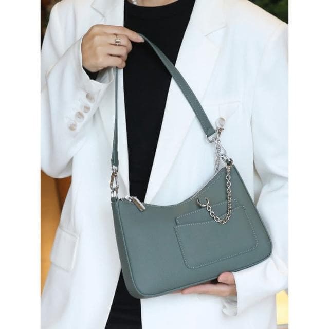 【達賀尊爵】頭層牛皮休閑女包包單肩斜挎包時尚簡約女士手袋多口袋貝殼包實用7色擇一