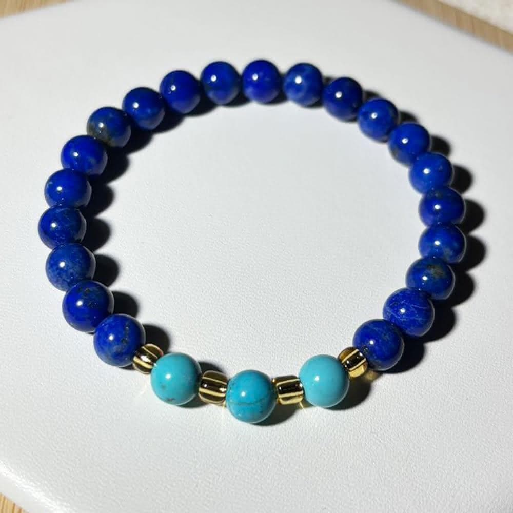 【Paiya 派亞】原創設計師6mm青金石綠松石圓珠手串手環手鏈