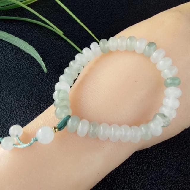 【Paiya 派亞】天山翠算盤珠手鏈金絲玉飄翠雪翠手串交換禮物/過年送禮