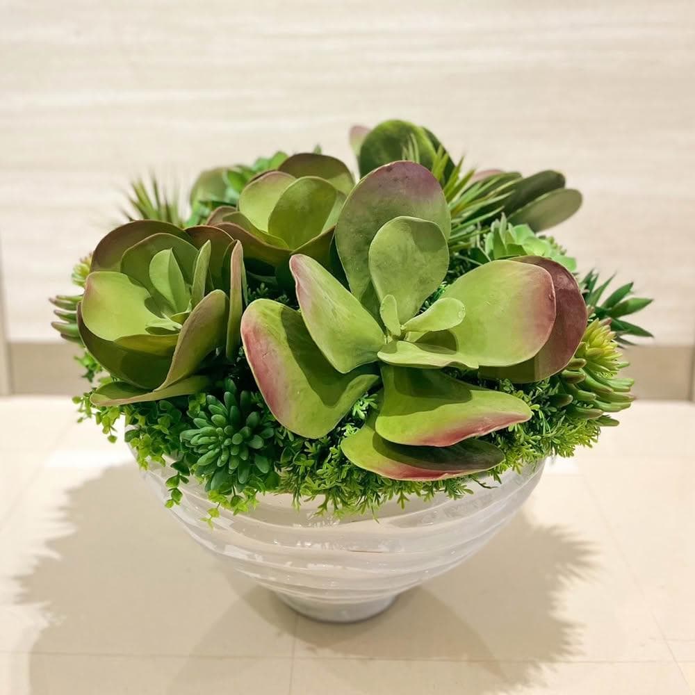 【HUGO DECO 榆果傢飾】特級擬真唐印多肉植栽組合 免運專人配送限雙北市人造植栽/仿真植物/綠化/佈置
