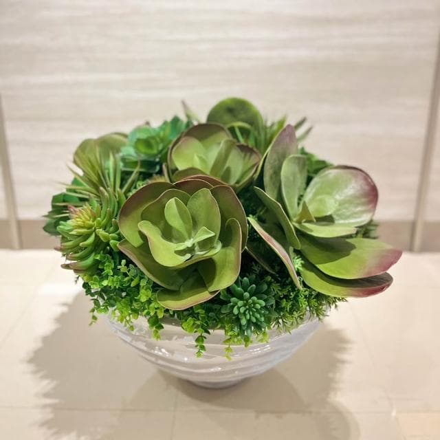【HUGO DECO 榆果傢飾】特級擬真唐印多肉植栽組合 免運專人配送限雙北市人造植栽/仿真植物/綠化/佈置
