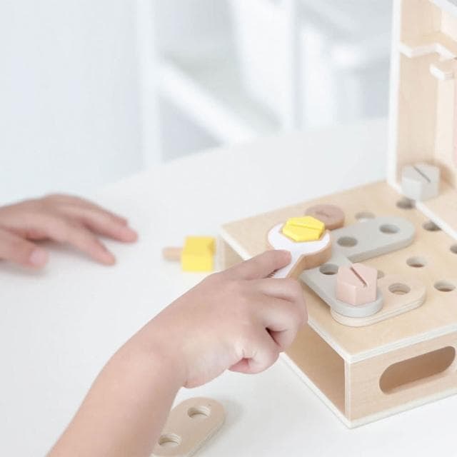 日本 dou toy Dou Book 系列  木製工具箱零件組(兒童節、生日禮物、週歲禮、木製玩具)