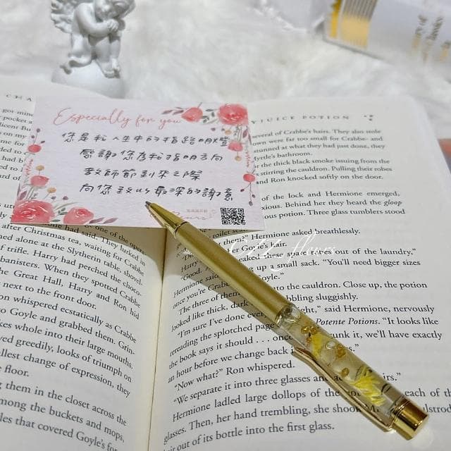 喜滋滋花藝 永生浮游花筆心意小禮盒 質感手作溫度 (永生花 交換禮物 禮品 禮物 教師節禮物 婚禮小物 浪漫浮游花)