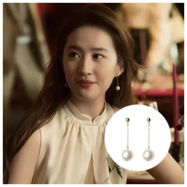 【HaNA 梨花】玫瑰的故事亦菲同款．施家珍珠耳線耳環