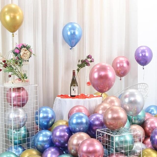 12H快速出貨 (氣球快易送) 10吋 金屬圓球 網紅 熱銷款 金屬球 生日派對 結婚 情人節 告白 氣球 金屬氣球