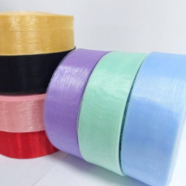 12H快速出貨 (氣球快易送)  25碼 整捲3公分 雪紗緞帶  禮物包裝 裝飾 絲帶 緞帶 真珠紗 珍珠紗