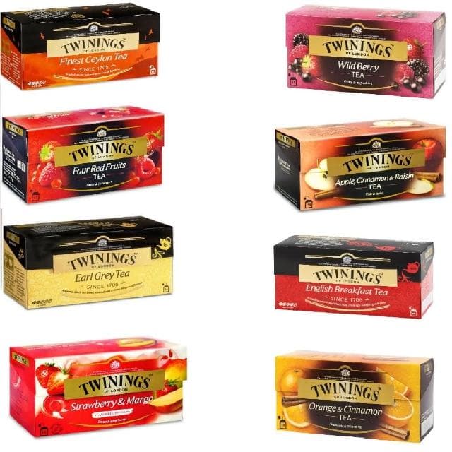 【Twinings 唐寧茶】Twinings唐寧茶-經典皇家伯爵茶/經典四紅果茶/2gX 25入/盒(13種口味任選)