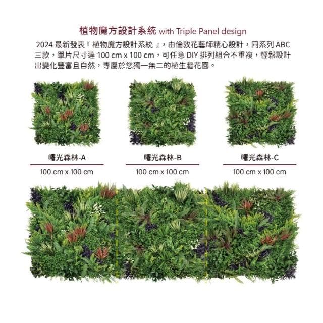 草皮達人 曙光森林-B款 5片裝 超大片裝 仿真植物牆(仿真植生牆 人造植栽牆 人工綠籬 網美牆 室內綠化)