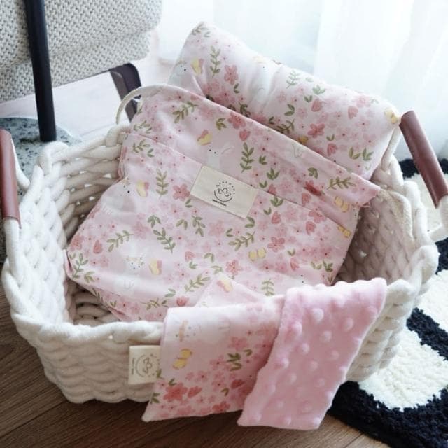 【kobemoms】台灣製 枕頭安撫組 彌月禮 新生兒禮物(安撫巾 收納袋 嬰兒枕)