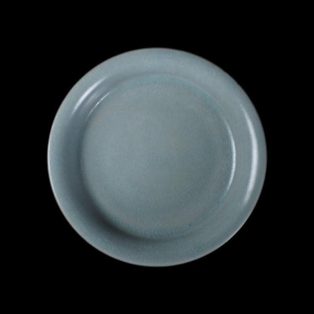 《博古珍藏》宋 汝窯青瓷盤 早期收藏 老件瓷器 博物館級文物