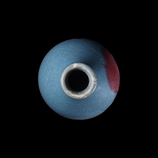 《博古珍藏》元 鈞窯天青釉紫斑葫蘆瓶 早期收藏 老件花瓶瓷器 博物館級文物