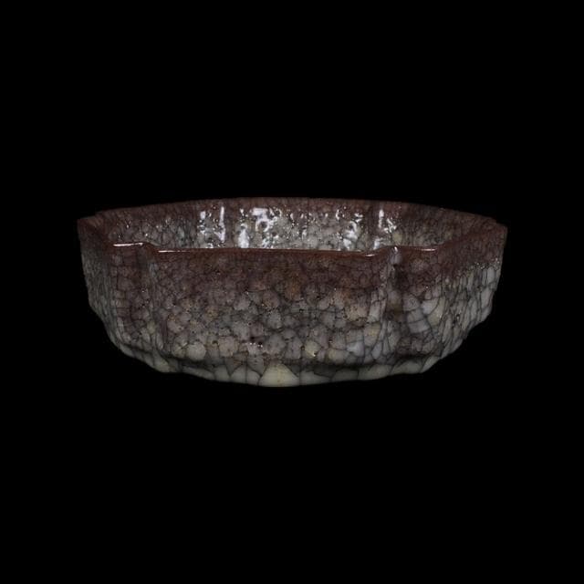 《博古珍藏》宋 官窯米黃釉葵口洗 早期收藏 老件瓷器  博物館級文物