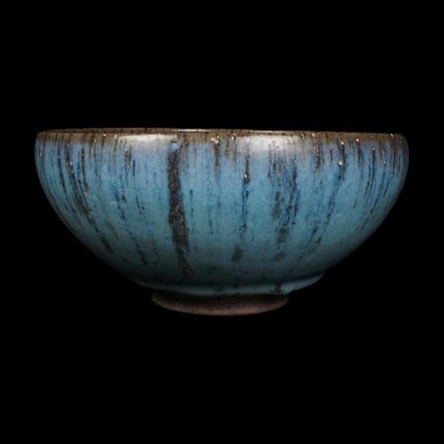 《博古珍藏》宋 鈞窯天藍釉紫斑碗  早期收藏 老件瓷器 博物館級文物