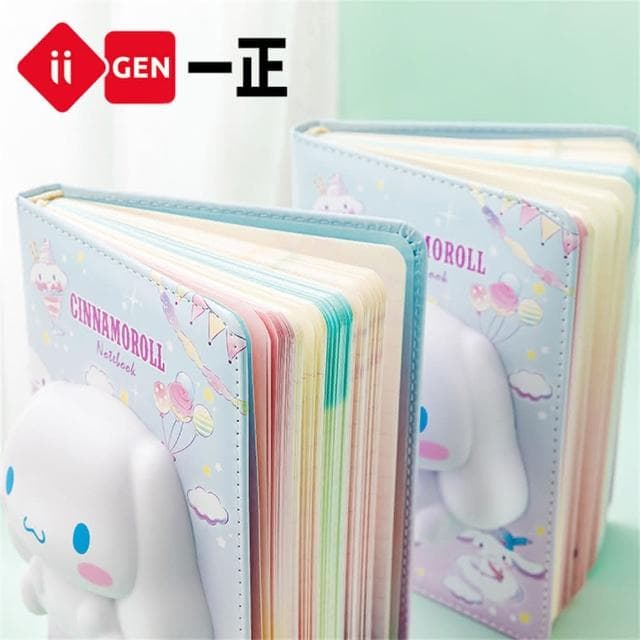【SANRIO 三麗鷗】文具 三麗鷗家族造型筆記本 可愛少女心手帳本 3D立體玩偶減壓記事本 減壓本 生日禮物