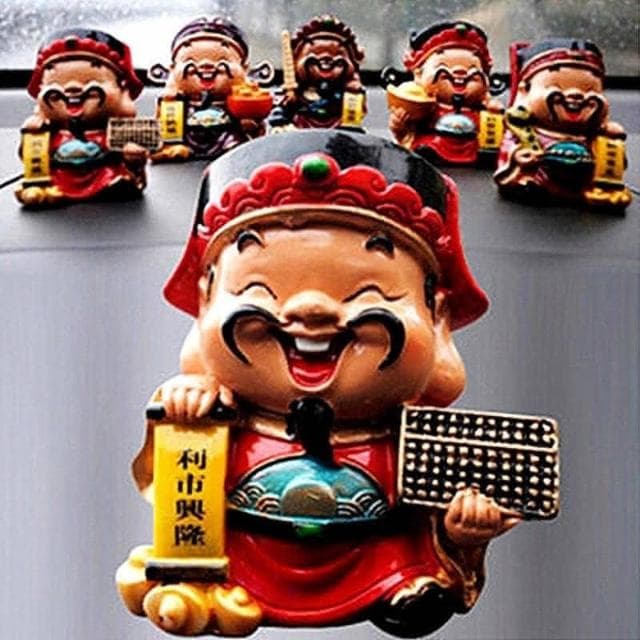 五路財神 汽車擺件 如意算盤利市 興隆開業 小禮物 招財小物 招財吊飾 居家裝飾 小公仔 收銀台擺件