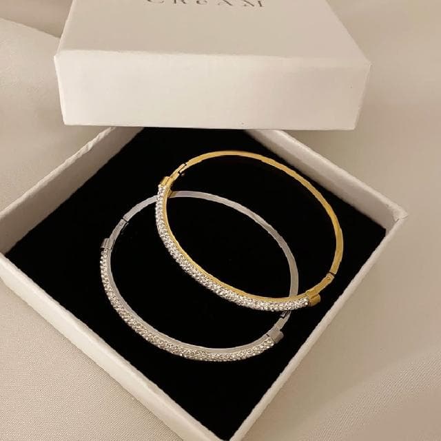 【CReAM】Tamara 閃耀奢華亮鑽水鑽金色銀色女手環手鐲(生日 禮物 送禮 禮盒)