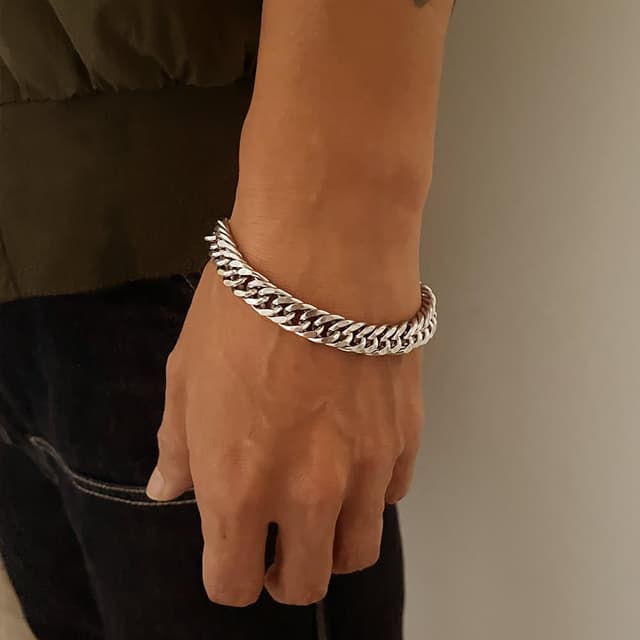 【CReAM】Holt古巴鍊粗曠個性潮男型男嘻哈中性男性手鍊手環(生日 禮物 送禮 禮盒)