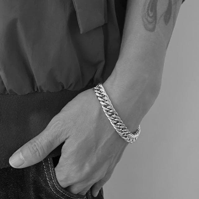 【CReAM】Holt古巴鍊粗曠個性潮男型男嘻哈中性男性手鍊手環(生日 禮物 送禮 禮盒)