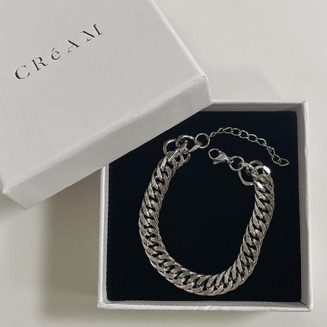 【CReAM】Holt古巴鍊粗曠個性潮男型男嘻哈中性男性手鍊手環(生日 禮物 送禮 禮盒)