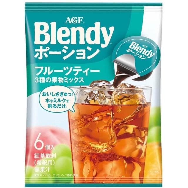 【CHARA 微百貨】日本 AGF Blendy 即飲膠囊球｜三種水果紅茶風味 18g x 6顆入