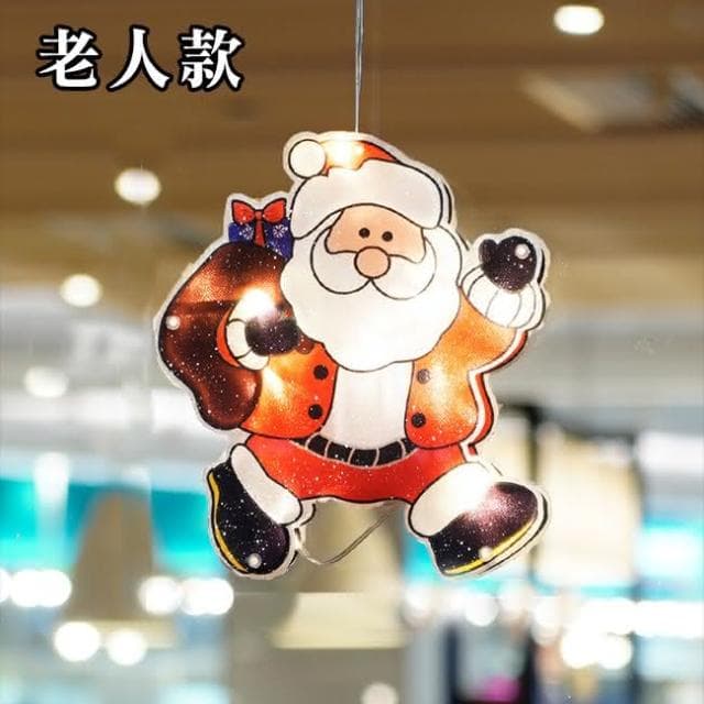 掛式LED燈 聖誕節 吸盤燈(小號/3款) 雪人交換禮物 櫥窗布置 吊燈 小夜燈 聖誕老人 M440024