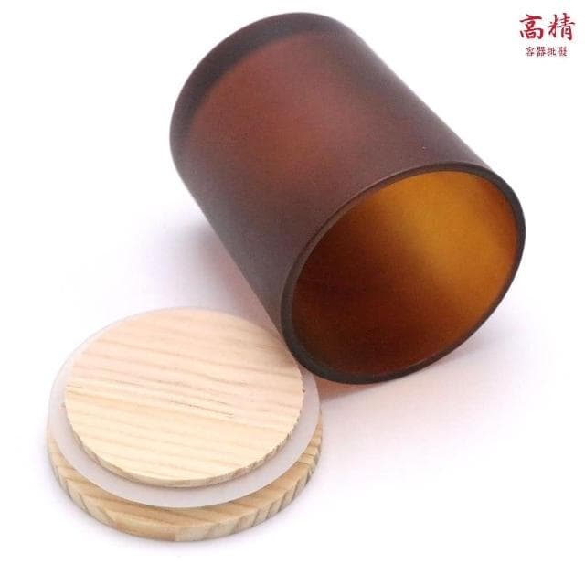 【Kao jing 高精】木蓋蠟燭玻璃杯 玻璃杯 玻璃罐 香氛蠟燭杯 蠟燭 香薰蠟燭 擴香瓶 香氛蠟燭 精油蠟燭