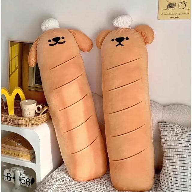 7PuPu🧸法式麵包狗狗熊熊抱枕(睡覺夾腿枕/生日禮物/娃娃/沙發床投靠墊/紓壓/長條抱枕)