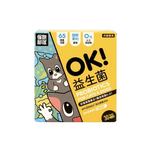 【怪獸部落】OK!益生菌1.5G*30入/盒(腸胃保健 寵物保健品 寵物保養品)