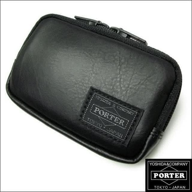 日標吉田PORTER ALOOF  質感零錢包 (交換禮物 聖誕禮物 日本代購 卡夾 小牛皮 023-03763)