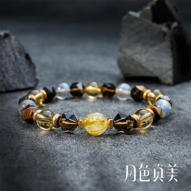 【月色真美】生生不息 l 鈦晶黃虎眼茶晶黃水晶手鍊(B09 嚴選天然水晶 鑑定師把關)