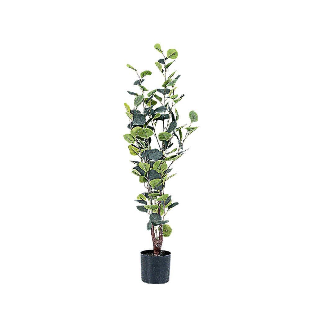 【dayneeds 日需百備】仿真草植-綠植栽系列/翠綠風華 圓葉尤加利室內植物/懶人盆栽/室內盆栽/落地植栽